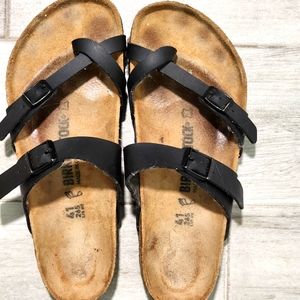 Birkenstock Mayari Size 41(10-10.5) Black Leather - Excellent Condition